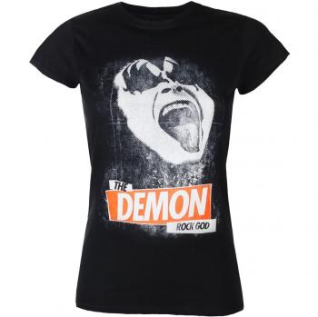 Kiss Women's Metal T-Shirt - The Demon Rock God - Size L