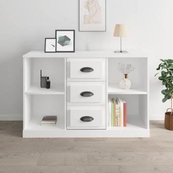 Aparador blanco pulido de madera multicapa 104,5x35,5x67,5 cm con acabado brillo