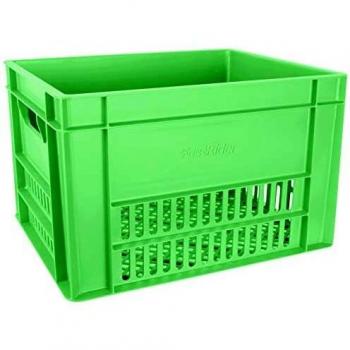 Cesta de Bicicleta FastRider de Plástico Verde 43 x 35 x 27 cm - Capacidad 34L