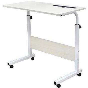 SogesHome Mesa de Ordenador Portatil 80 * 40cm con Ranura para Tableta,Escritorio de Altura Regulable,Mesa Auxiliar portátil para sofá Cama,05#3-80MP-SH