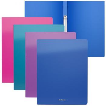 Erichkrause Pack de 4 Carpetas con Anillas Matt Vivid - 2 Anillas de 24mm - Formato A4 - Colores Variados-59211