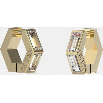 Pendientes Guess Huggie Me JUBE03133JWYGT-U de acero con circonita para mujer