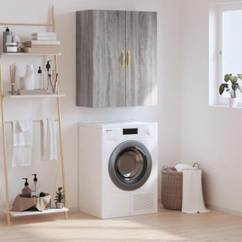 Armario de pared vidaXL 69,5x34x90 cm Mueble de Almacenaje de Salón con Puertas y Cajón de Madera en color gris Sonoma, Buffet moderno, Armario Auxiliar y de Almacenamiento