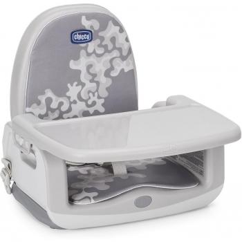 Chicco Up To 5 - Asiento elevador regulable y con correas retráctiles, 2 kg, color gris