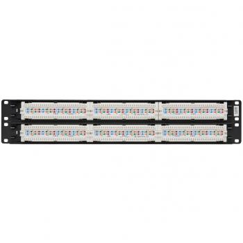 48-Port 2U Rack-Mount Cat6/Cat5 Patch Panel with Shielded RJ45 Ethernet Connectivity
