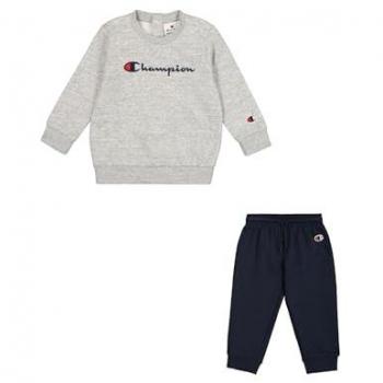 Chándal Champion 306899 Moxn - Ultra-Ligero Powerblend Fleece Crewneck, Gris, 9 Meses para Bebés