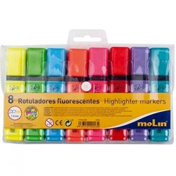 Molin RTF240-08 - Marcador fluorescente Viva, bolsa de 8 uds,