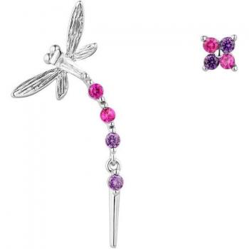 Pendientes asimétricos Earcandy Dragonfly de Plata