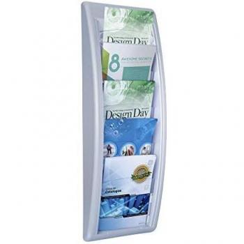 Expositor mural Quick Fit A5, aluminio, 5 compartimentos
