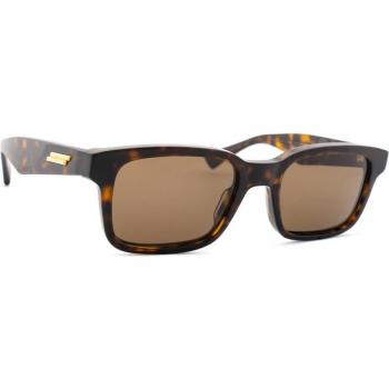 Bottega Veneta BV1146S Square Full-Rim Sunglasses for Men, Brown Plastic Frame