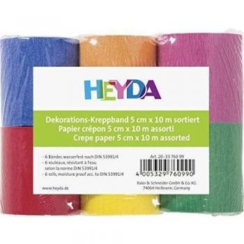 Heyda 203376099 - Juego de 6 rollos de papel crepé