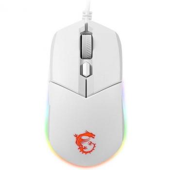 MSI Clutch GM11 Ratón para Videojuegos Ambidextro Blanco USB Tipo A Óptico 5000 DPI