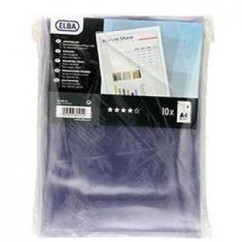 Fundas Transparentes A4 ELBA de PVC Incoloro 0,15 mm - Paquete de 10 Unidades