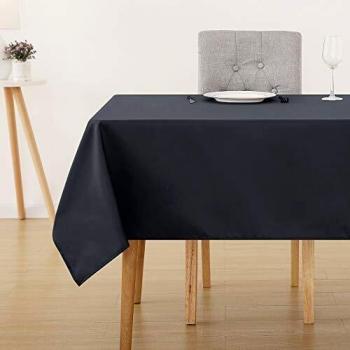 Deconovo Manteles Mesa Rectangular Oxford para Cocina 150 x 200 cm Gris Oscuro