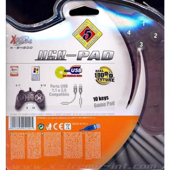 PC Joypad Neon Digitale USB 10 tasti- XT [Importación italiana]