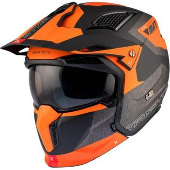 Casco Convertible MT Helmets Streetfighter SV S Totem Gris/Naranja ECE 22.06