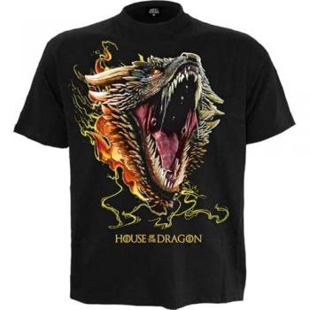 Game of Thrones House of the Dragon - Drogon T-Shirt Black - Front Print - XL