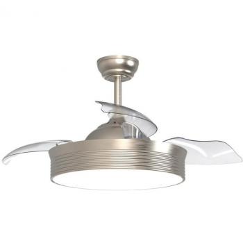 Ventilador de Techo Sulion Bombay L LED 22W 107cm Níquel con Palas Reversibles