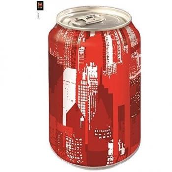 Plage Decoración Mural Adhesiva con Diseño Lata De Cola, Vinilo, Rojo, 48x3x68 cm
