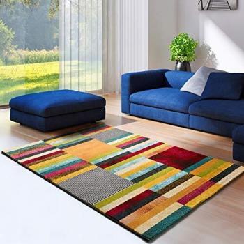 UNIVERSAL Alfombra Moderna geométrica Moar Tiras Multicolor, 100% Polipropileno, 120 x 170 cm