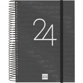 Finocam Year E10 2024 Agenda Diaria Espiralada Negro 155x212 mm Ref. 741106024