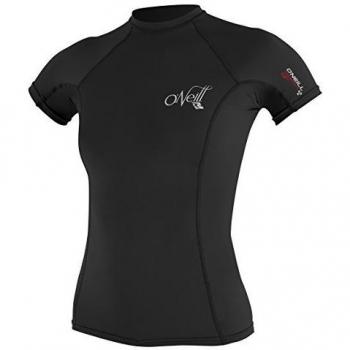 O 'Neill Wetsuits Mujer Rash Guard térmica de X Short Sleeve Crew, todo el año, mujer, color Negro - negro, tamaño small