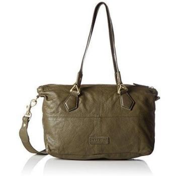 Liebeskind Berlin Elli vintage triangle - Bolso de mano de cuero mujer, color marrón, talla 42x23x12 cm