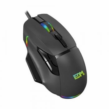 Ratón Gaming EDM 07753 con LED Negro 7200 dpi