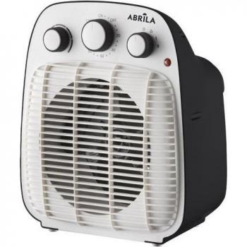 Termoventilador Eléctrico FABRILAMP Lesoto Blanco/Negro 2000W 2 Potencias 3 Funciones Temporizador Antivuelco (27x23x15,5cm)