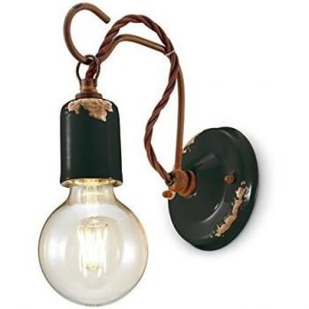 Aplique de Pared Vintage Negro Ferroluce C665 Artesanal