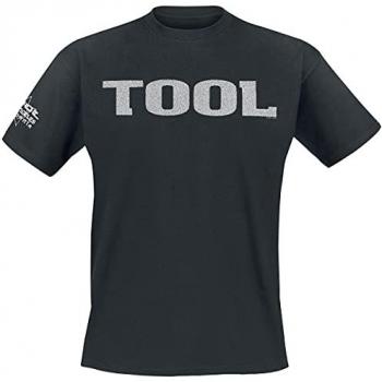 Tool Metallic Silver Logo Black T-Shirt for Men - Sizes S to XXL