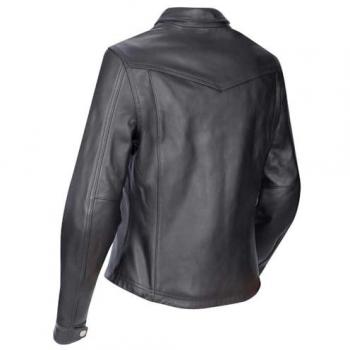 Chaqueta de Moto Segura Bogart para Mujer - Cuero Negro, Talla 46