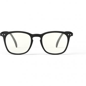 Gafas de luz azul Izipizi #E forma trapecio negro, modelo SCREC01, color negro, diseño suave, recetadas para hombre