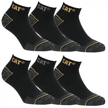 Caterpillar - Calcetines de trabajo de Algodón para hombres, reforzados en el talón y la punta, 6 Pares