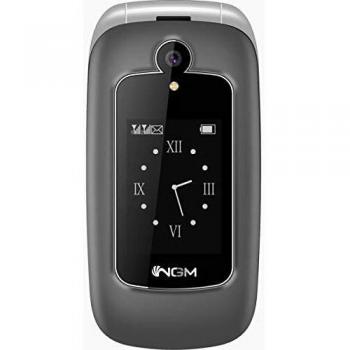 Teléfono Senior NGM Facile Loop Dual SIM 2.4 Bluetooth con Teclas Grandes y Cámara de 1.3 MP Color Gris/Plata