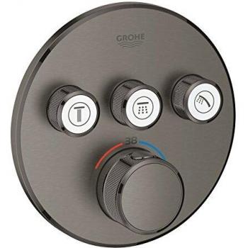 Termostato Grohtherm SmartControl empotrado con 3 válvulas, acabado en grafito duro cepillado - 29121AL0