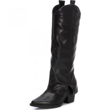 BOTA DE MUJER XTI 143416 BRONCE - Botas de mujer con caña alta y tacón estilo cowboy, color bronce.  BOTA DE MUJER XTI 143416 NEGRO - Bota
