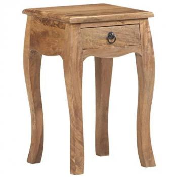 Solid Mango Wood Nightstand 28x28x46 cm