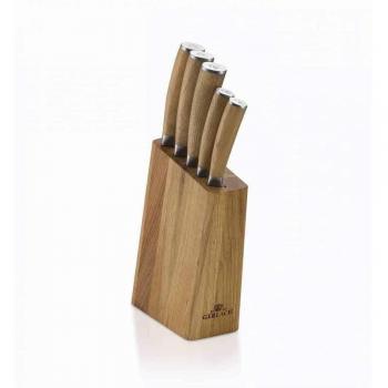 Juego de cuchillos Gerlach en bloque de 5 piezas natural