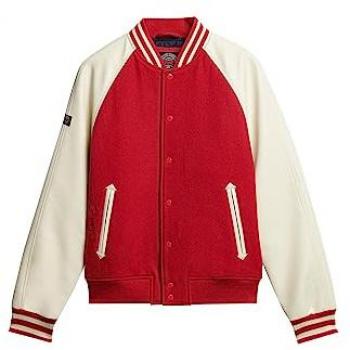 Superdry Men's Varsity Red Bomber Jacket 2XL
