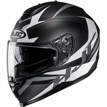 Casco de moto HJC C70 TROKY MC5SF, Negro/Blanco, XS