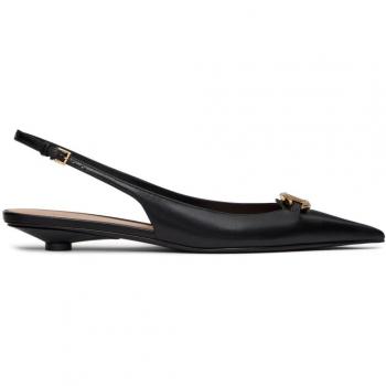 Valentino Garavani Women's Vlogo Bold Leather Ballet Sandal in Black, Size 38, 5W2S0IY1EEY0NO