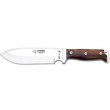 Cuchillo de supervivencia MT-3 Cudeman 297-K con mango de cocobolo y hoja de 17 cm. Funda de Cuero Incluida