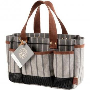 Burgon & Ball Sophie Conran Grey Ticking Gardener's Tool Bag
