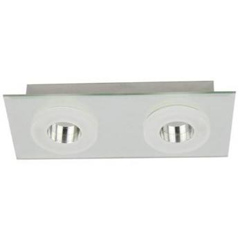 Foco Vito EPIKASA, Metal y Vidrio, Cromo y Blanco, 30x13x5.5 cm