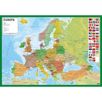 Bloc de escritorio escolar con diseño de mapa de Europa
