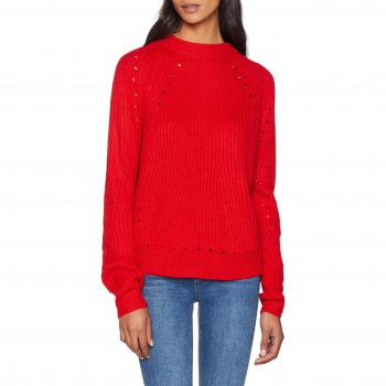 Vero Moda Vmjay Echo LS O-Neck Blouse, suéter para Mujer, Rojo Chinese Red, 40