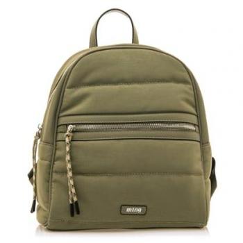 Mochila Afton Raysen2 Kaki - Mochila Casual de Mujer en Tejido Acolchado con Cierre de Cremallera