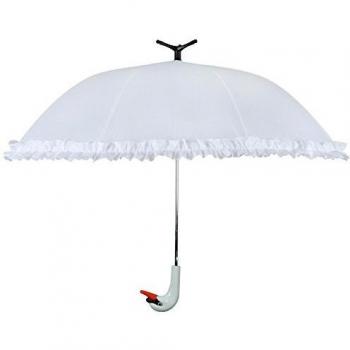Esschert Design Paraguas Cisne 99,5cm Blanco Sombrilla Parasol Cubierta Lluvia