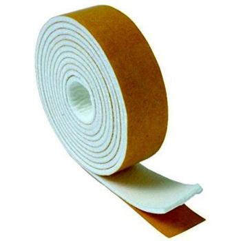 Brinox B62750B Deslizadores Fieltro, Blanco, 25 mm x 2 m